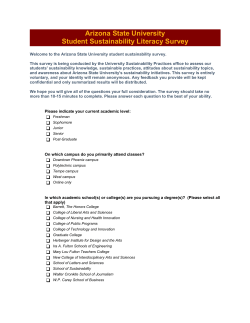 Arizona State University Student Sustainability Literacy