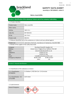 Nitric Acid 69% - Breckland Scientific
