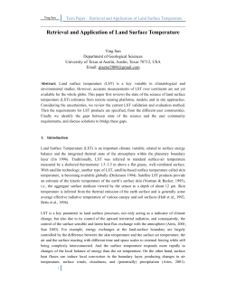 Retrieval and Application of Land Surface Temperature