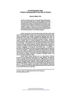 An Ethnographic View: Positive Consequences of the War on Poverty