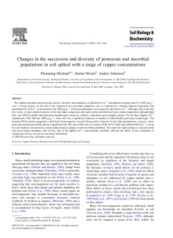 Changes in the succession and diversity of protozoan and microbial
