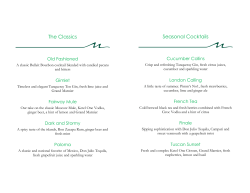 The Classics Seasonal Cocktails