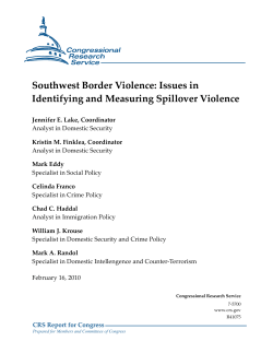 Southwest Border Violence: Issues in Identifying and Measuring