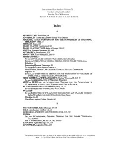 International Law Studies - Volume 71 The Law of Armed Conflict