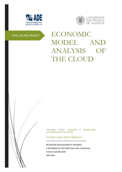 economic model and analysis of the cloud - RiuNet
