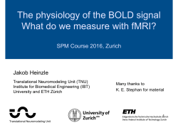 BOLD Physiology - Translational Neuromodeling Unit