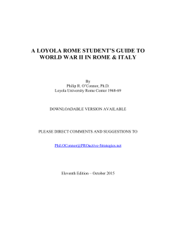 a loyola rome student`s guide to