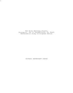 Red River Waterway Project Shreveport, LA, to Daingerfield, TX