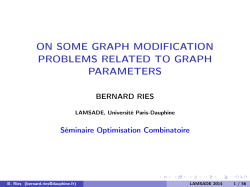 ON SOME GRAPH MODIFICATION PROBLEMS RELATED TO