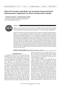 Effects Of Nearshore Sand Bank And Associated Channel On Beach