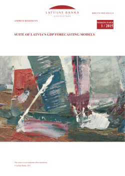 suite of latvia`s gdp forecasting models