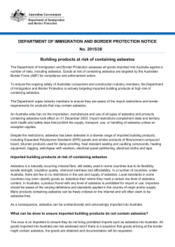2015/38 Building products at risk of containing asbestos