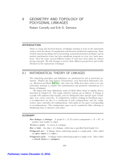 9 geometry and topology of polygonal linkages