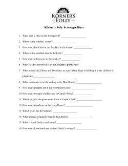 K&ouml;rner`s Folly Scavenger Hunt