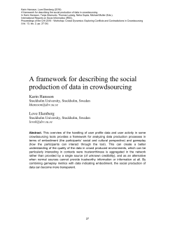 A framework for describing the social production of data in