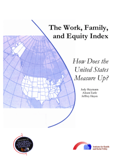 The Work, Family, and Equity Index: Where Does the United States