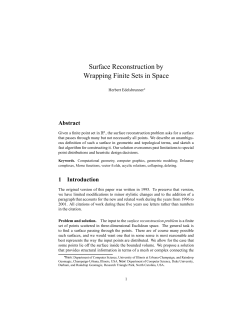 Surface Reconstruction by Wrapping Finite Sets in Space