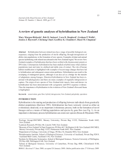 A review of genetic analyses of hybridisation in