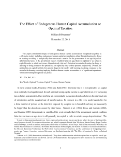 The Effect of Endogenous Human Capital Accumulation on Optimal