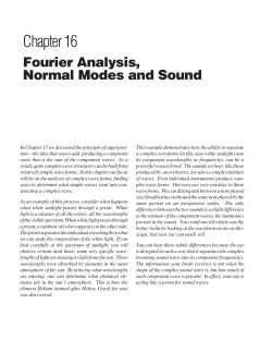 Fourier Analysis, Normal Modes and Sound