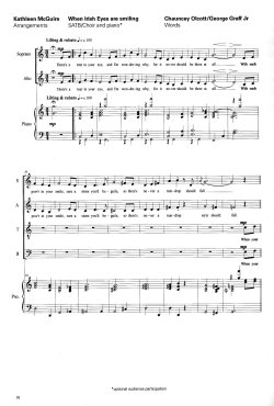 Page 1 Kathleen McGuire Arrangements A When lrish Eyes are