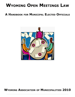 wyoming open meetings law - Wyoming Association of Municipalities