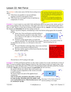 Lesson 22: Net Force