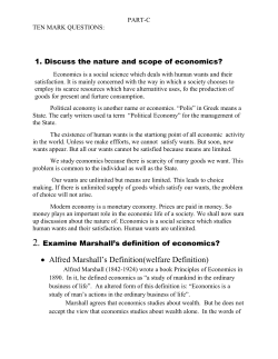 Alfred Marshall‟s Definition(welfare Definition)