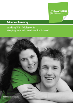 Working With Adolescents Keeping romantic relationships in mind
