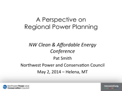 A Perspective on Regional Power Planning