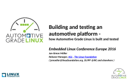 Building and testing an automotive platform