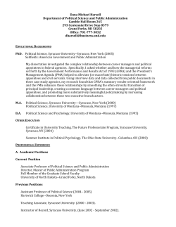 Dana Michael Harsell - University of North Dakota