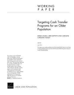 Targeting Cash Transfer Programs for an Older Population