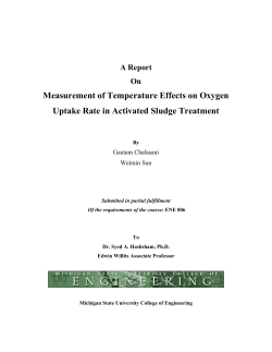 Measurement of Temperature Effects on Oxygen Uptake Rate in