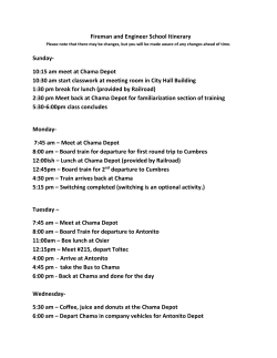 Fireman and Engineer School Itinerary Sunday