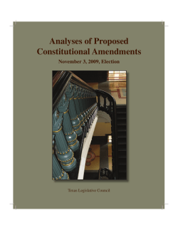 Analyses of Proposed Constitutional