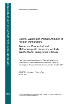 Beliefs, Values and Political Attitudes of Foreign