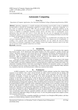 Autonomic Computing
