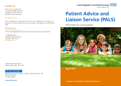 Patient Advice and Liaison Service (PALS)