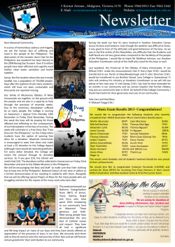 Newsletter - Mazenod College