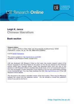 Chinese liberalism - LSE Research Online
