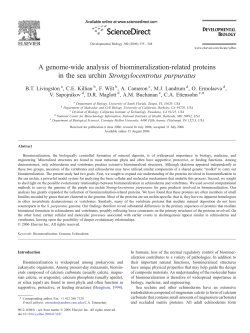 A genome-wide analysis of biomineralization