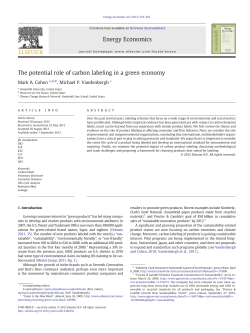The potential role of carbon labeling in a green economy