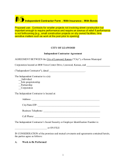 Independent Contractor Form - With Insurance