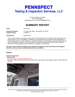 Sample Report - PENNSPECT Home Inspection Lehigh Valley, PA