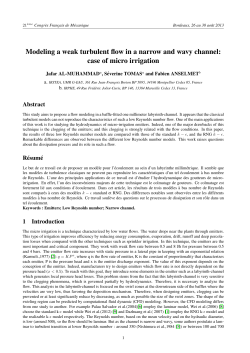 Modeling a weak turbulent flow in a narrow and wavy channel: case