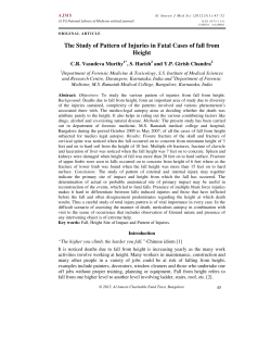 The Study of Pattern of Injuries in Fatal Cases of fall from Height