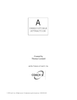 irresistible attraction - Dr. Jeff Spar Coaching
