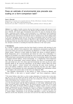 Does an estimate of environmental size precede size