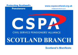 Scotland`s Manifesto